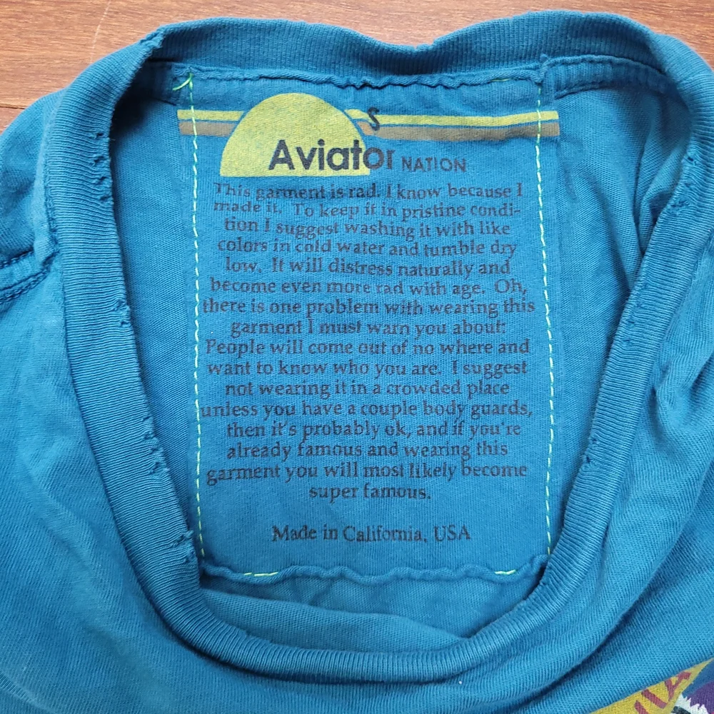 Aviator Nation Shirt Tribe Of Peace Indian Graphic Cropped Boyfriend Distressed - Picture 4 of 13